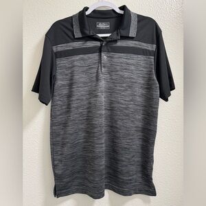 Ben Hogan Performance Golf Polo Short Sleeve Shirt Button Black Mens Medium